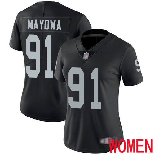 Oakland Raiders Limited Black Women Benson Mayowa Home Jersey NFL Football 91 Vapor Jersey